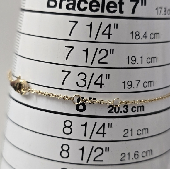 Gold Sterling Silver 925 Slave Chain Bracelet With Ring - Picture 9 of 11